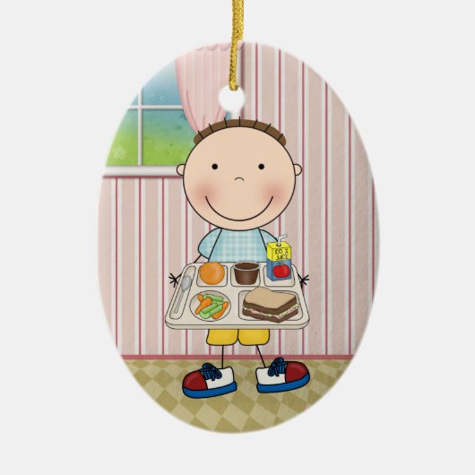 学校食堂 セラミックオーナメント (正面)