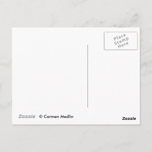 学校1日目 – かわいい先生猫アート ポストカード (裏面)