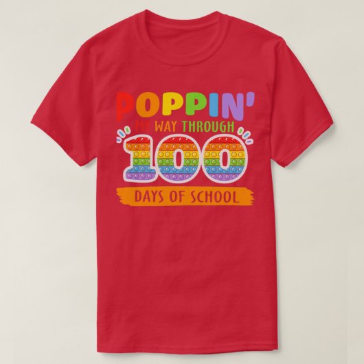 学校10校の100日を通る道を開く Tシャツ (デザイン正面)