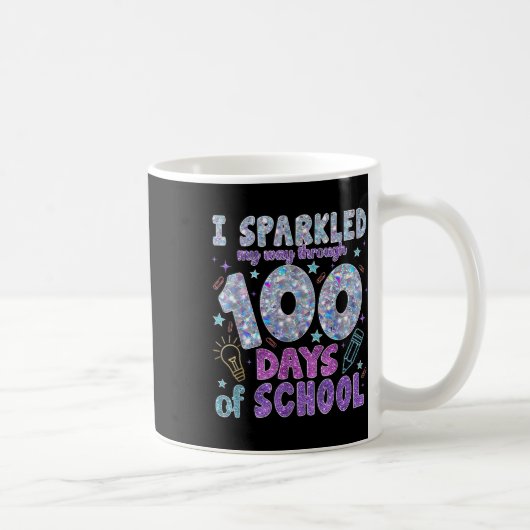 学校100年生の100人の日を通してまばたき歩いた コーヒーマグカップ (右)