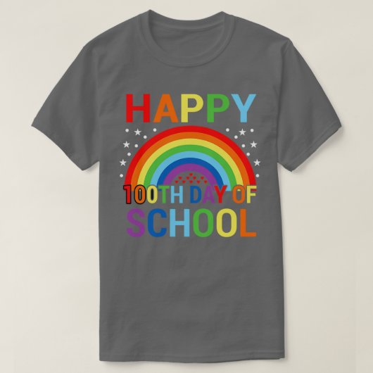 学校100日おめでとう授業100日 Tシャツ (デザイン正面)