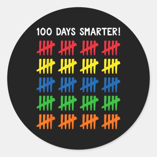 学校100日の子ども100タリーマーク ラウンドシール (正面)