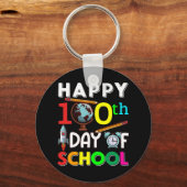 学校100日の幸せ100学校の日教え キーホルダー (正面)