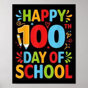 学校100日の幸せ100学校の日教え ポスター