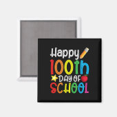 学校100日の幸せ100学校の日教え マグネット (正面/裏面)