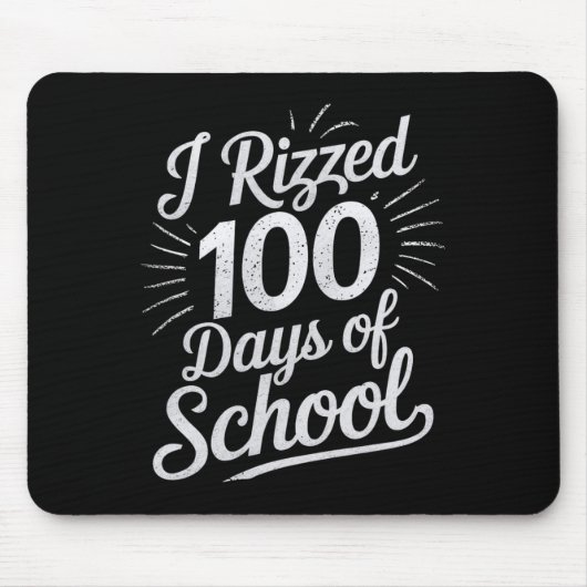 学校100日学校の100日おもしろいをリザート マウスパッド (正面)