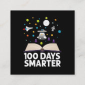 学校100日日書籍頭が切れる宇宙 スクエア名刺 (正面)