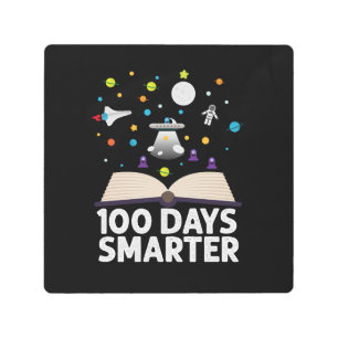 学校100日日書籍頭が切れる宇宙 メタルプリント