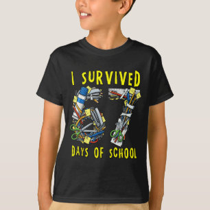 学校100日目おめでとう 67 + 33 日生き残った 算数T Tシャツ