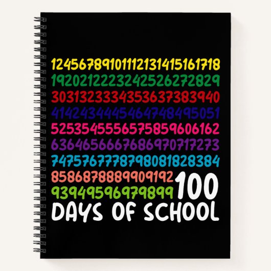 学校100日目の教師子供数学番号 ノートブック (正面)