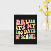 学校100日目の私の100の日のBruh カード (黄色い花)