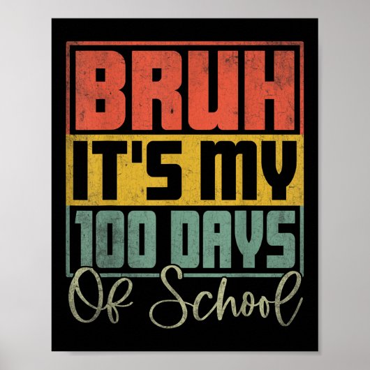 学校100日目の私の100の日のBruh ポスター (正面)