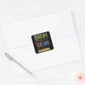 学校100日目の私の100日おもしろいのBruh Its スクエアシール (封筒)