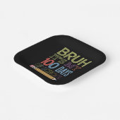 学校100日目の私の100日おもしろいのBruh Its ペーパープレート (傾斜あり)