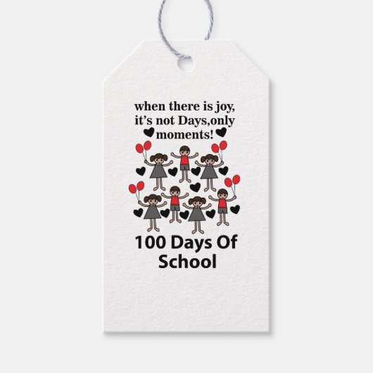 学校100日目の記念  ギフトタグ (正面)