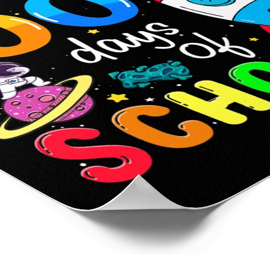 学校100日目の100日を通して爆破さ教えれた ポスター (角)