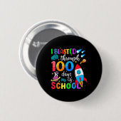 学校100日目の100日を通して爆破さ教えれた 缶バッジ (正面&裏面)