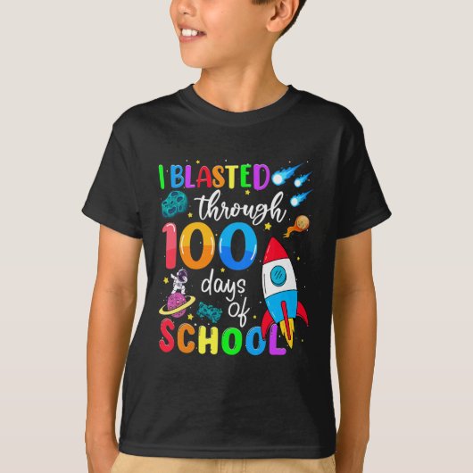 学校100日目の100日を通して爆破さ教えれた Tシャツ (正面)