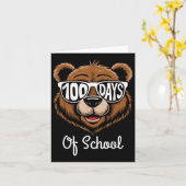 学校100日目クールは100日頭が切れるだ カード (黄色い花)
