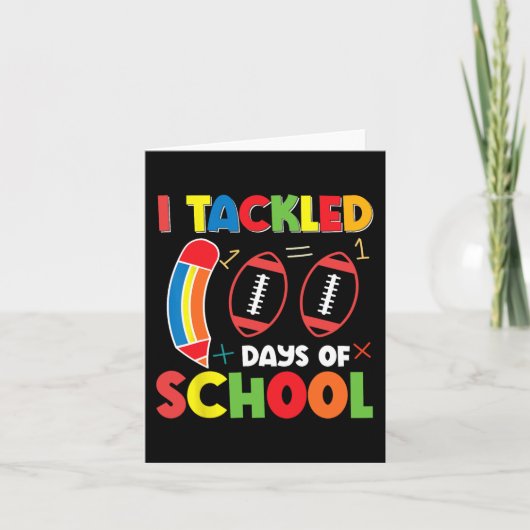 学校100日目ハッピー100学校日教え カード (正面)