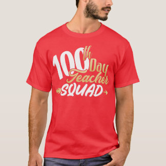 学校100日目先生分隊金ゴールド Tシャツ