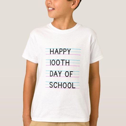 学校100日目100学校日2 Tシャツ (正面)