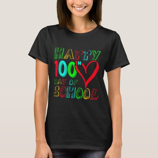 学校100日目100日かわいい学生ボーイズギ Tシャツ (正面)