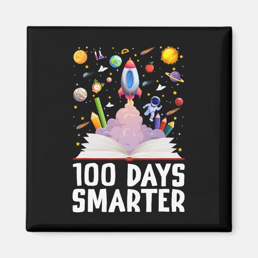 学校100日目100日書籍頭が切れる宇宙A マグネット (正面)