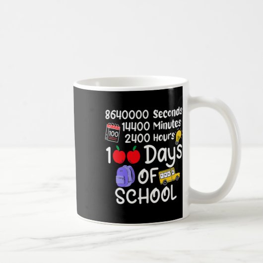 学校100日目100日2400時間144000分 コーヒーマグカップ (右)