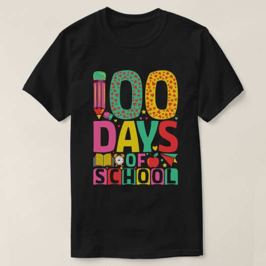 学校100日100日の学校時代 Tシャツ (デザイン正面)