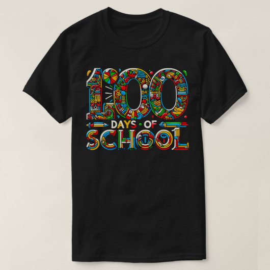 学校100日5 Tシャツ (デザイン正面)