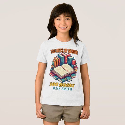 学校100日» 祝デザイン読- s トライブレンドTシャツ (正面全面)