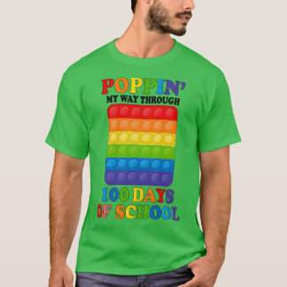 学校13の100の日を通る私の道をポップ Tシャツ