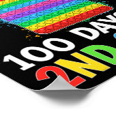 学校2年生の100日を通る私の道をポップ ポスター (角)