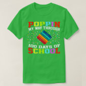 学校20の100日を通る私の道をポップ Tシャツ (デザイン正面)