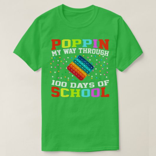 学校20の100日を通る私の道をポップ Tシャツ (デザイン正面)