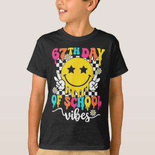 学校67日目のお祝い 楽しい六 七 67 メモ S Tシャツ