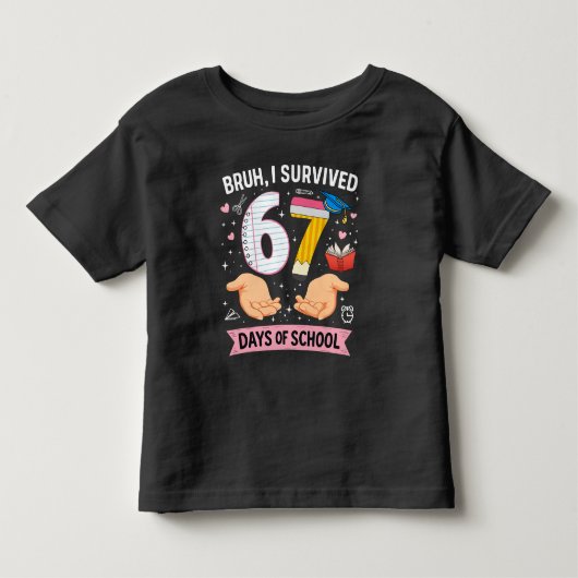 学校67日目を生き残った トドラーTシャツ (正面)