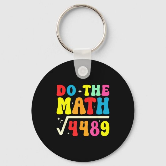 学校67日目 数学しよう 67 平方根 4489 キーホルダー (正面)