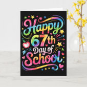 学校67日記念 ミーム 100日目 学校 タイ カード (黄色い花)