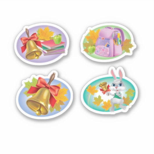 学校 シール (正面)