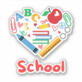 学校 シール (正面)