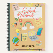 学校（スパイラル）手帳 ノートブック (正面)