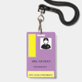 学校・仕事・イベントなどのIDバッジ バッジ (正面（ネックストラップ付）)