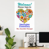 学校/先生ポスター ポスター (ホームオフィス)