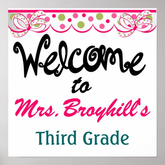 学校 – 先生教室へようこそ – SRF ポスター (正面)