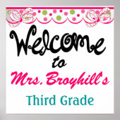 学校 – 先生教室へようこそ – SRF ポスター (正面)