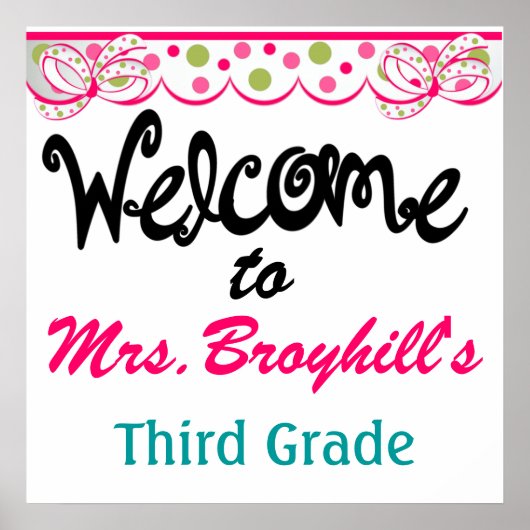 学校 – 先生教室へようこそ – SRF ポスター (正面)