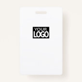 学校/従業員フォトバッジ – 黒と灰色 バッジ (裏面)