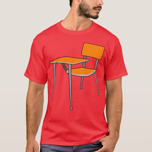 学校+教師+鉛筆 Tシャツ (正面)